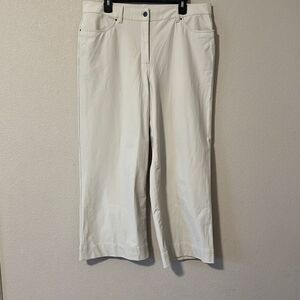 Lululemon City Sleek 5 Pocket Wide-Leg High Rise 7/8 Length Pant in White Opal S